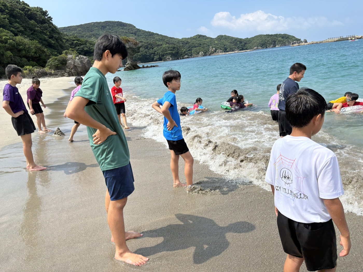 不知火バレーボールクラブ 長崎の海の砂浜で